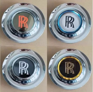 Plated large custom floating center caps